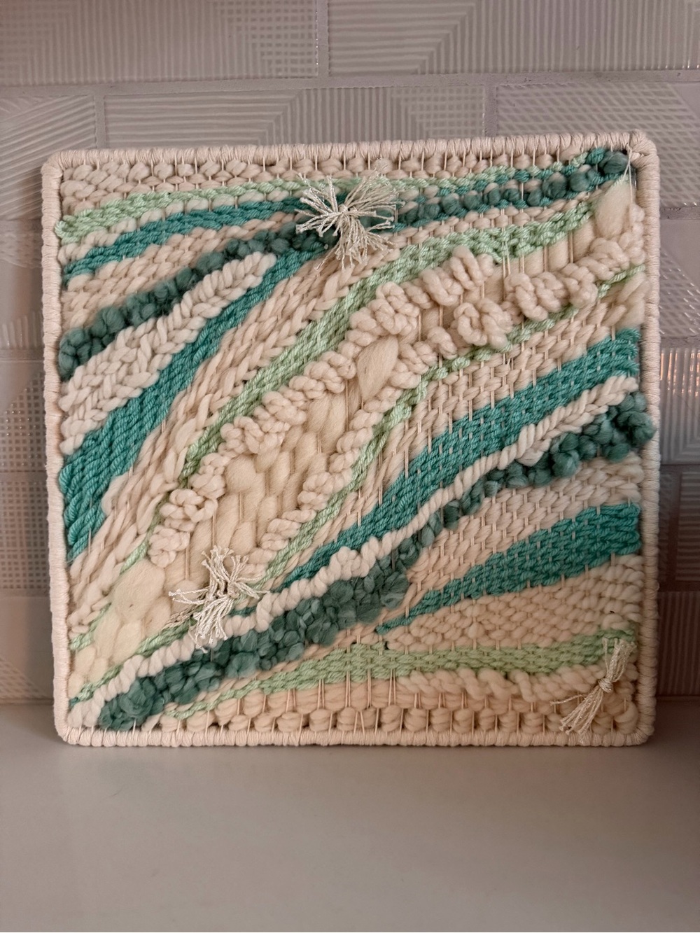 Square loom weaving